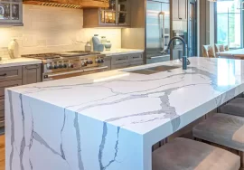 Seal Polishing Quartz Kitchen Countertops