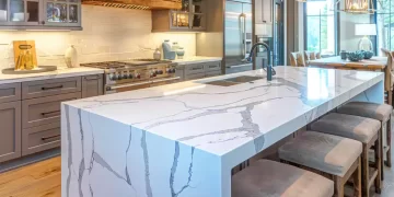 Seal Polishing Quartz Kitchen Countertops